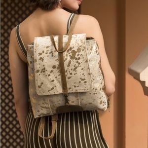 Myra Calf Hair and Leather Backpack